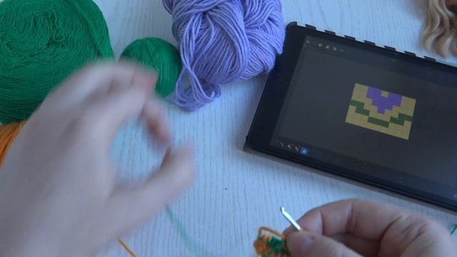How to do Tapestry Crochet (How to crochet a jacquard) / Вязание жаккардового узора крючком