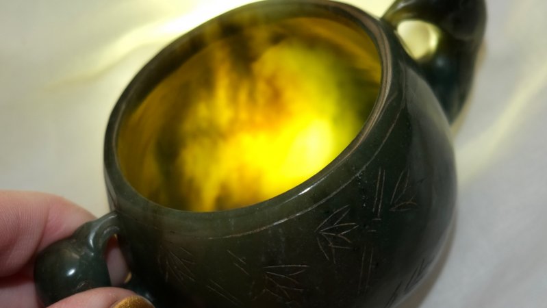 Нефритовая чаша/пиала _2 Феникса/Истина/Бессмертие_коллекционная