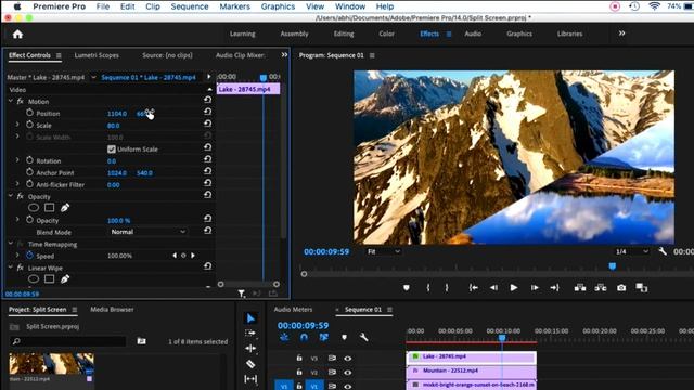 how to make split screen premiere pro  premiere pro split screen splitscreenpremierepro