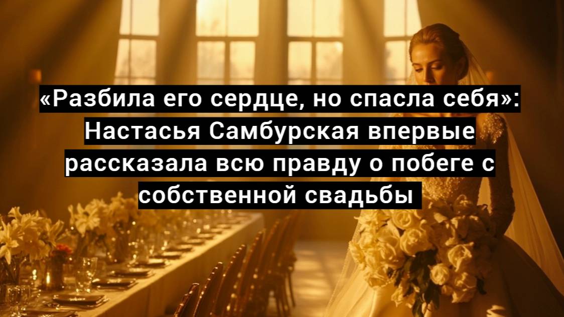 «Разбила его сердце, но спасла себя»: Настасья Самбурская