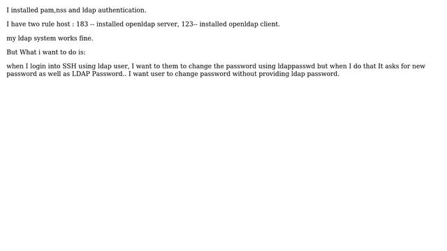 Unix & Linux: ldappassword for user without ldap password prompt