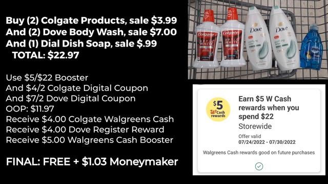 Walgreens Beginner Couponing Haul for 7/24-7/31 | FREE Colgate, Crest, & Cheap Dove