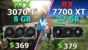 RTX 3070 Ti vs RX 7700 XT in 2024 - Test in 10 Games