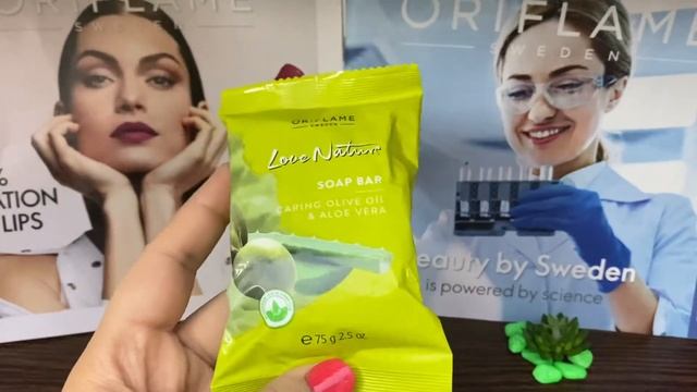 Love Nature Soap Bar Caring Olive Oil & Aloe Vera - 32609 | Oriflame Product | EP15