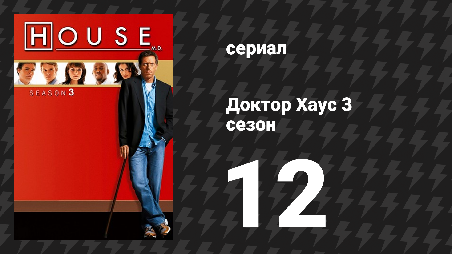 Доктор Хаус 3 сезон 12 серия «Один день — одна комната» (сериал, 2006)