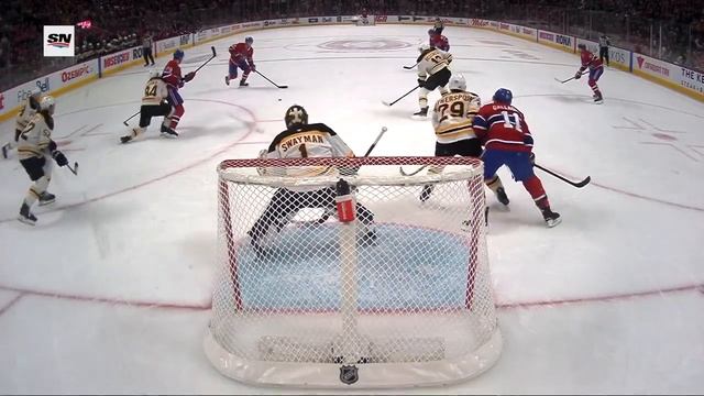 Canadiens Take Exception After Bruins' Attempted Shove On Samuel Montembeault