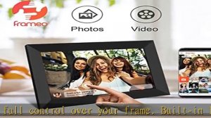FRAMEO 10.1 Inch Smart WiFi Digital Photo Frame 1280x800 IPS LCD Touch Screen, Auto-Rotate Portrait