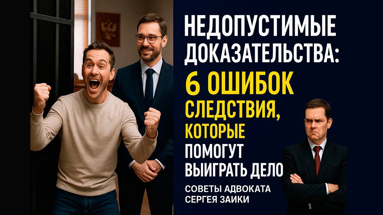 6 ошибок следствия, которые помогут выиграть дело | Анализ адвоката Сергея Заики