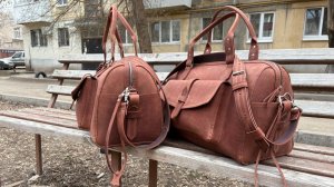 Обзор на сумку-баул из натуральной кожи ручной работы