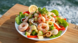 Люкс-салат с Морепродуктами: Шёпот Океана на Вашей тарелке