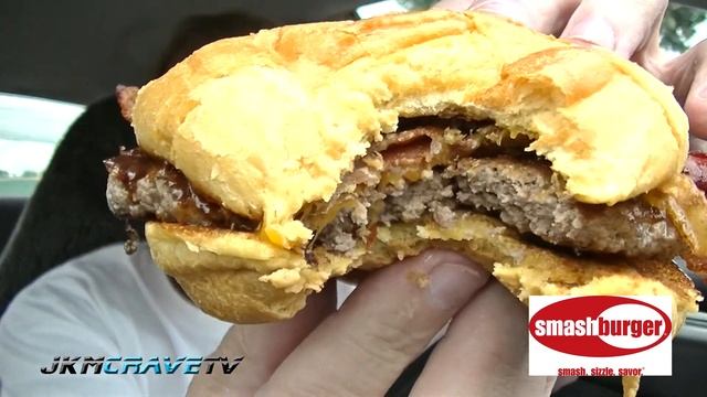 Smashburger BBQ Bacon, Cheedar, Onion String Burger Review смотреть онлайн