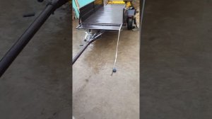 самодельный усиленный прицеп с выдвижным дышлом.