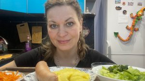 МУКБАНГ ПЮРЕ САРДЕЛЬКА САЛАТ ОВОЩНОЙ МОРКОВЬ ПО-КОРЕЙСКИ/MUKBANG ЕДА ОБЖОР