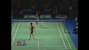 The High Level Badminton Match by Two Chinese, Lin Dan and Chen Hong, at All England Open 2005