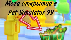 МЕГА ОТКРЫТИЕ В PET SIMULATOR 99 | Roblox