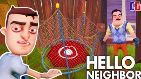 СБЕЖАЛ ИЗ ДОМА СОСЕДА ЧЕРЕЗ БАТУТ! Мультяшный хоррор ПРИВЕТ СОСЕД Прохождение АКТ 2