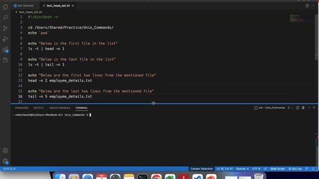 How to execute Unix head & tail commands? #linux #unix #unixcommands #shellscript #learnlinux #tech