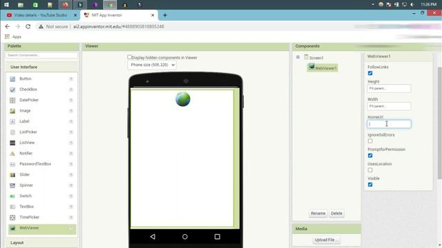 MIT App Inventor Tutorial - 5 : How to convert website into android app