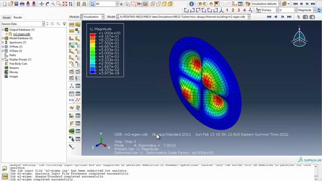 Abaqus tutorial Thermal Buckling