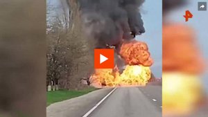 Бензовоз и "газель" сгорели дотла после столкновения в Кабардино-Балкарии