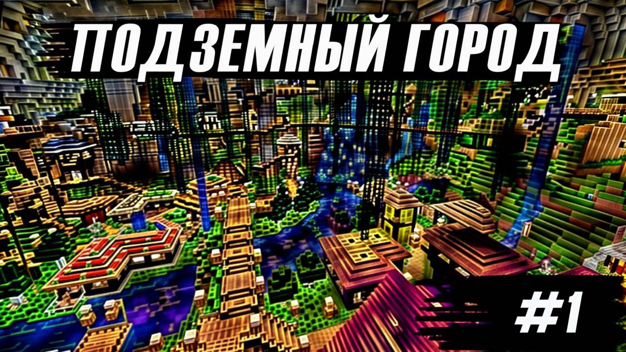 Строю подземный город в майнкрафет #1