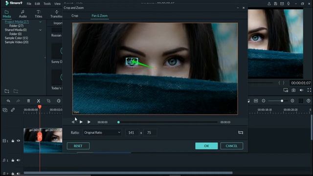 EYE ZOOM TRANSITION | FILMORA EFFECTS & TRANSITION | WONDERSHARE FILMORA смотреть онлайн