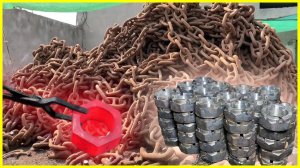 Производство гаек из якорной цепи, как это делают в Пакистане!