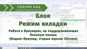 Плагин КАЦ: Блок режим вкладки