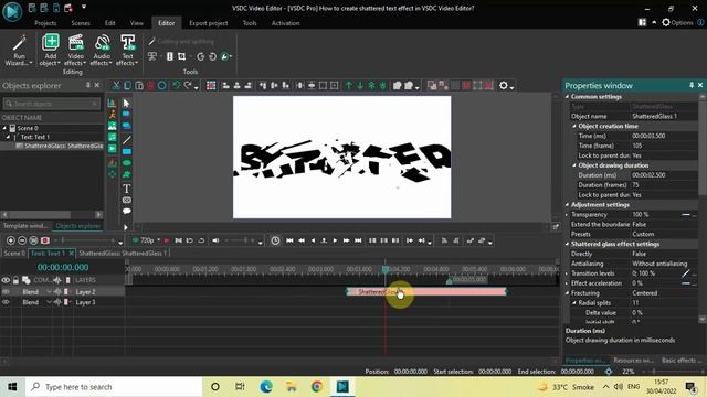 [VSDC Pro] How to create Shattered Text Effect in VSDC Video Editor смотреть онлайн