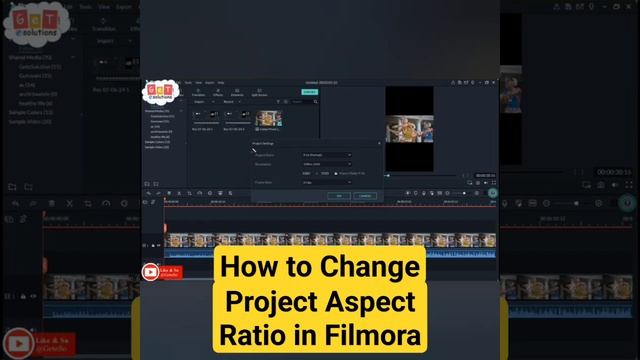 How to change project aspect ratio in Filmora | How to convert 9:16 to 16:9 video #filmora смотреть онлайн