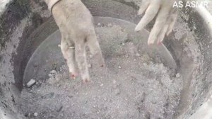 Asmr- Super dusty soft pure cement chunks crumbling in water💦💦 satisfying video🤤🤤