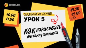 УРОК 5. Скрайбинг на бумаге. Как нарисовать программу воркшопа