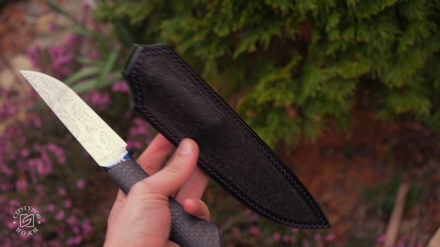 Нож "BLCK" ламинат М398 в нерж дамасске смотреть онлайн