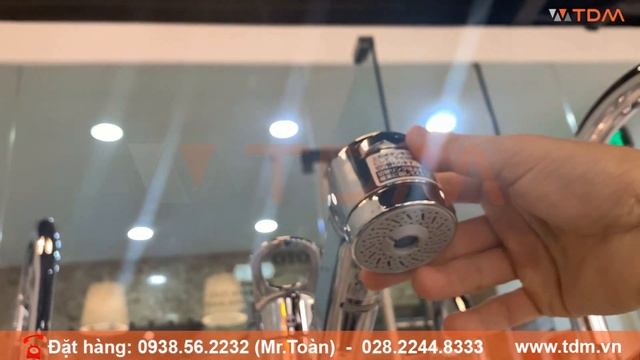 TDM.VN  Review vòi rửa chén TOTO TKGG32EBS vòi bếp rút dây gắn chậu rửa chén nhiều chế độ xả nước