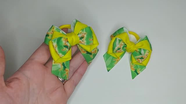 Нарядные бантики из репсовых лент #Канзаши