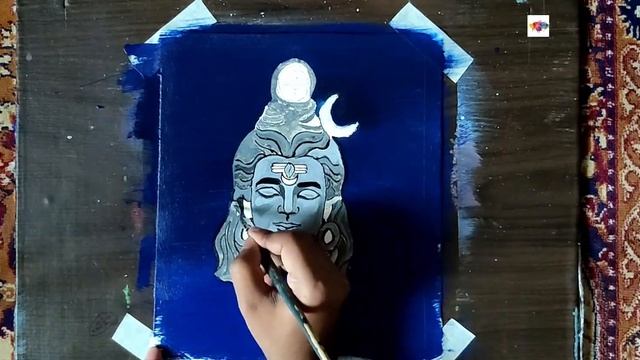 Lord Shiva Acrylic Painting |Shivratri Special |How to draw Lod Shiva painting |Let's Draw with AV
