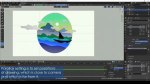 Parallax & Dolly Effect | Blender Grease Pencil | Indonesia