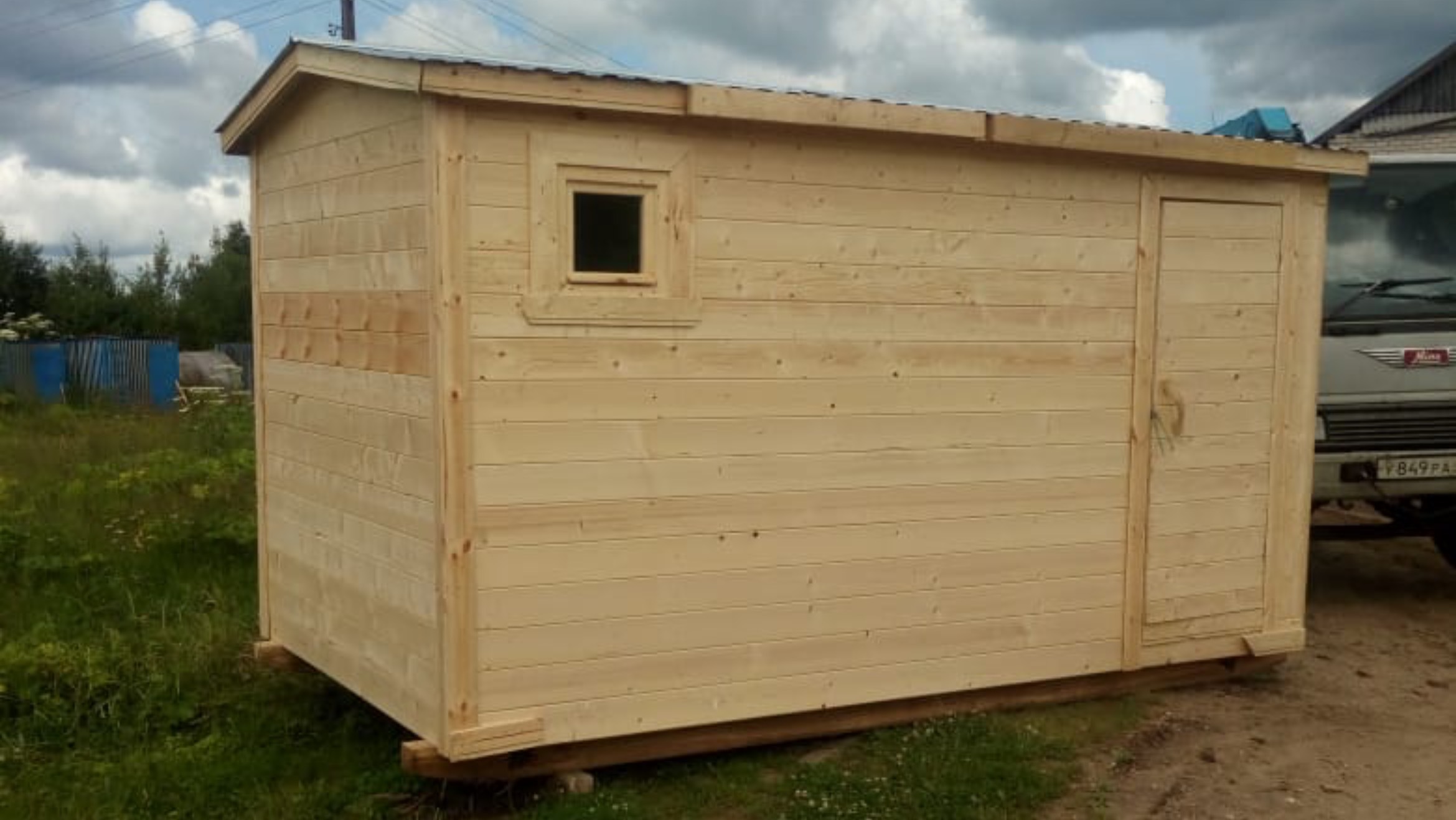 Каркасная баня 2.30 на 4 метра