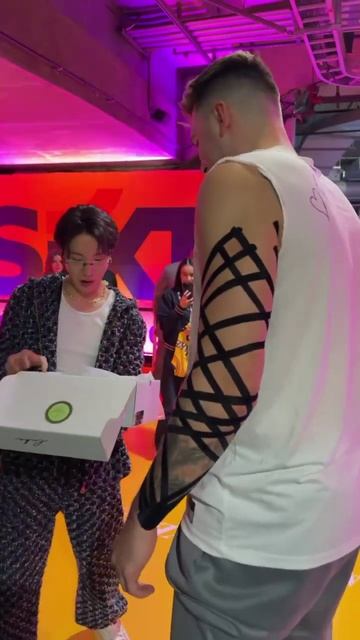 Luka has a gift for J-Hope!