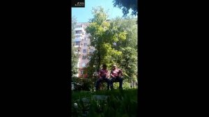 Скамейка покрашена