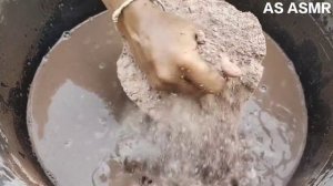 Asmr - Super soft dusty red sand cement dry water crumbling HBD kuki's bro and Shuborna 🎂