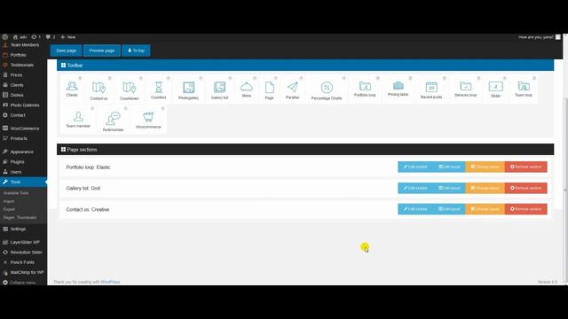 How to create parallax page using ADV theme