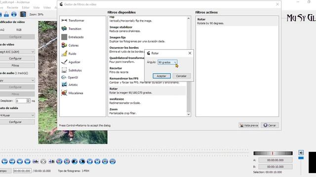 Como rotar o girar un vídeo con Avidemux. смотреть онлайн