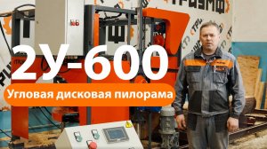 ЛУЧШАЯ ДИСКОВАЯ УГЛОВАЯ ПИЛОРАМА ТРИУМФ 2У-600 ДЛЯ ОБРЕЗНОГО ПИЛОМАТЕРИАЛА!
