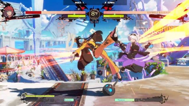 GGST | SnowFight Bard (Jack O) VS HappyGRJ (Elphelt) | Guilty Gear Strive High level gameplay