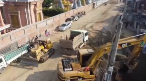 Строительство, дорожные работы в поселке