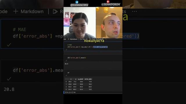 ч10.Линейная регрессия на python.Метод наименьших квадратов|Функция потерь|Градиентный спуск #shorts смотреть онлайн
