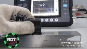 Дефектоскоп А1550 IntroVisor - демонстрация ультразвукового контроля металла - поиск дефектов