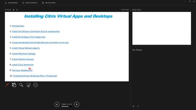 Citrix Virtual Apps and Desktops , 1-On-1 Online Session,  Introduction & Prerequisites |