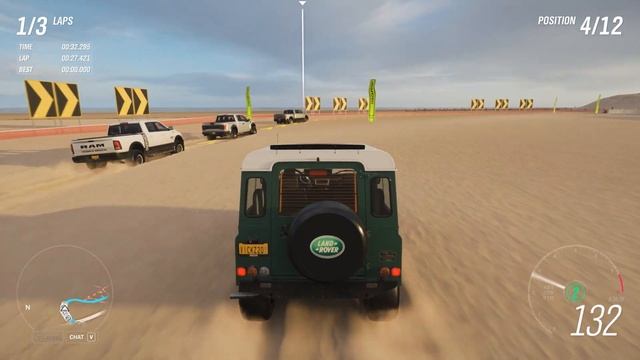 Forza Horizon 4 Winter Seasonal Championship 1997 Land Rover Defender 90 4K HD смотреть онлайн